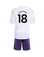 Manchester United Casemiro #18 Venkovní dres pro děti 2025-26 Krátký Rukáv (+ trenýrky)